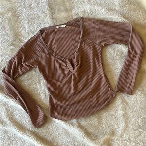 Women's Ribbed Long Sleeve Top